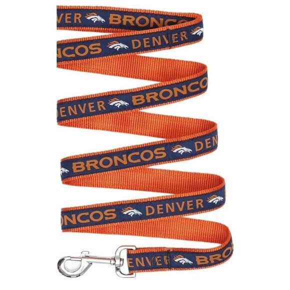 NFL Other - NFL Denver Broncos Medium Dog Pet Leash 5/8"W X 4'L Football Licensed